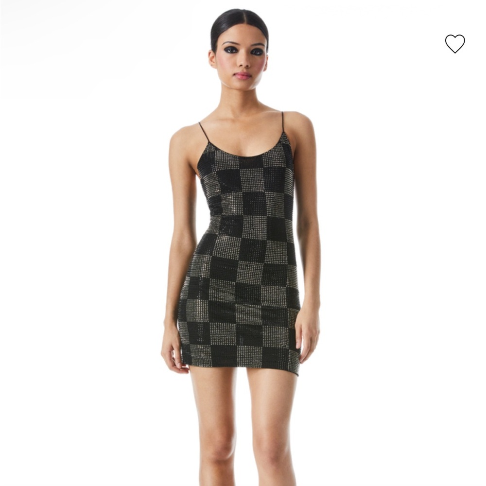 Alice + Olivia NELLE EMBELLISHED MINI DRESS